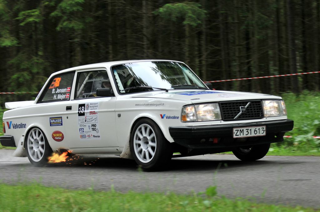 Heino Mejer, Horsens presser den voldsomme Volvo når han er ude på hastighedsprøverne
(Foto: rallypics.dk)